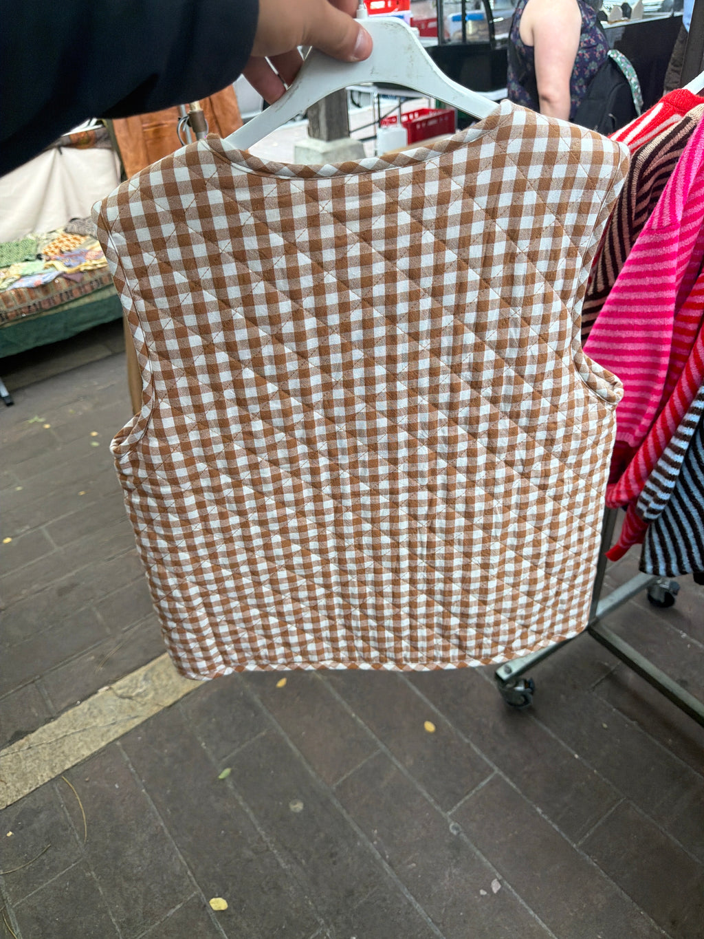 Gilet camel intérieur fourrure